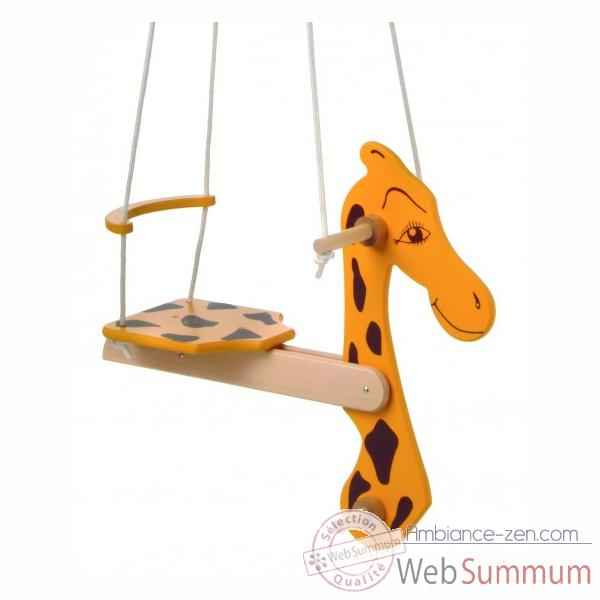 Balancoire girafe bois pour enfant -1531