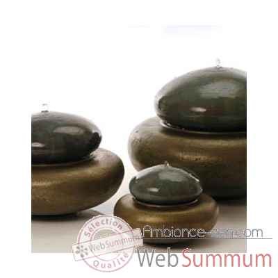 Fontaine-Modèle Heian Fountain small, surface bronze avec vert-de-gris-bs3364vb