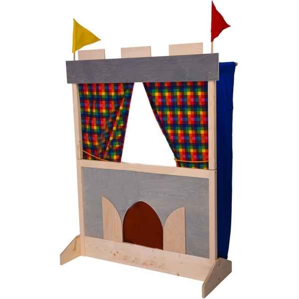 Theatre chateau fort en bois et tissus kersa -90600