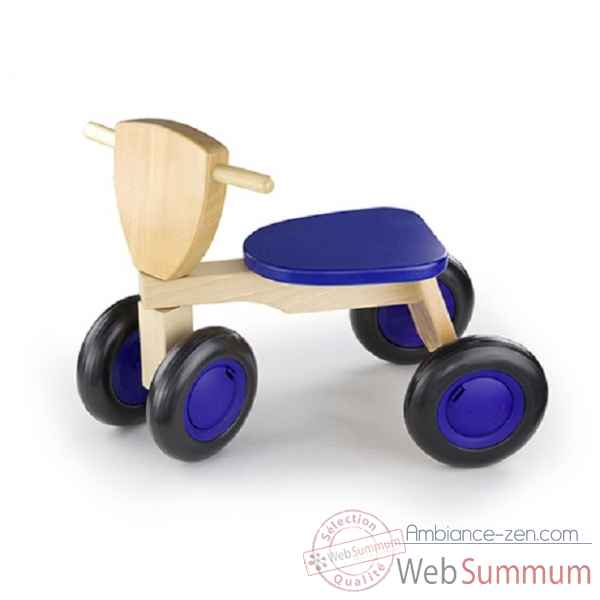 tricycle bois de hetre road star bleu New classic toys -1421
