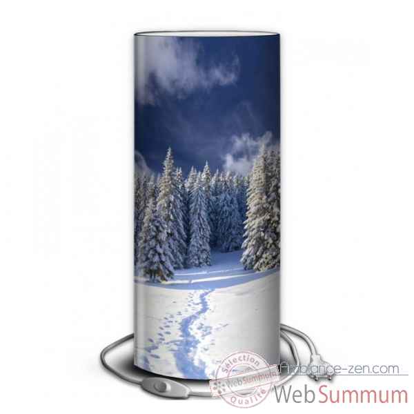 Lampe montagne sapins enneiges -MO1534
