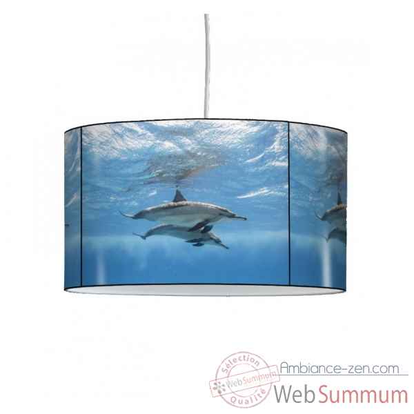 Lampe suspension faune marine dauphins -FM1425SUS