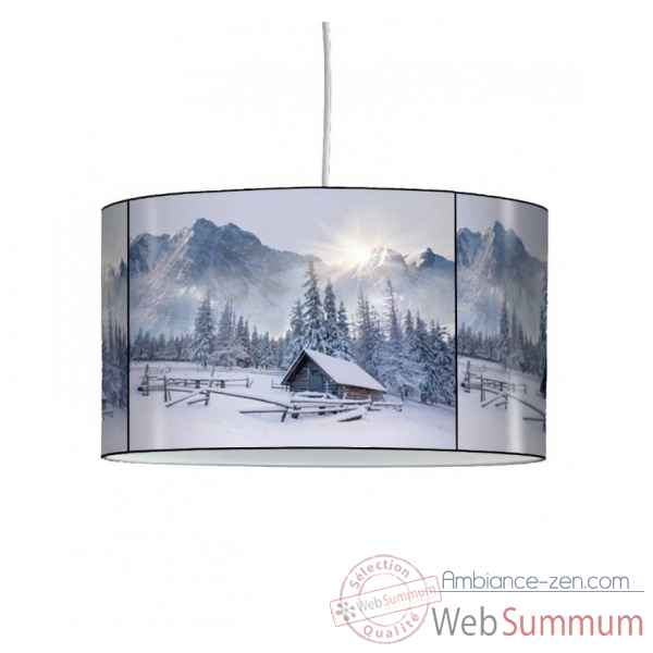 Lampe suspension montagne chalet neige et soleil -MO1423SUS