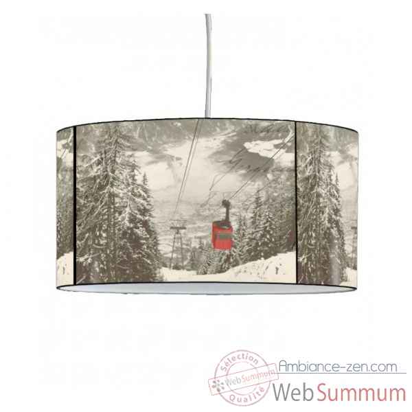 Lampe suspension montagne telecabine rouge -MO1627SUS