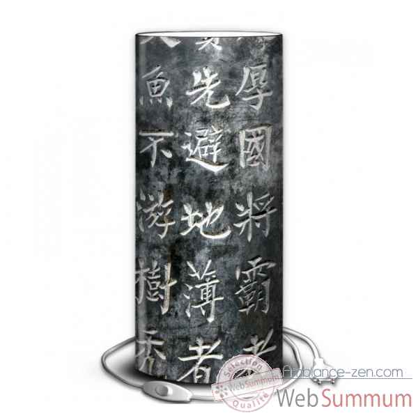 Lampe zen ecritures chinoises -ZE1306