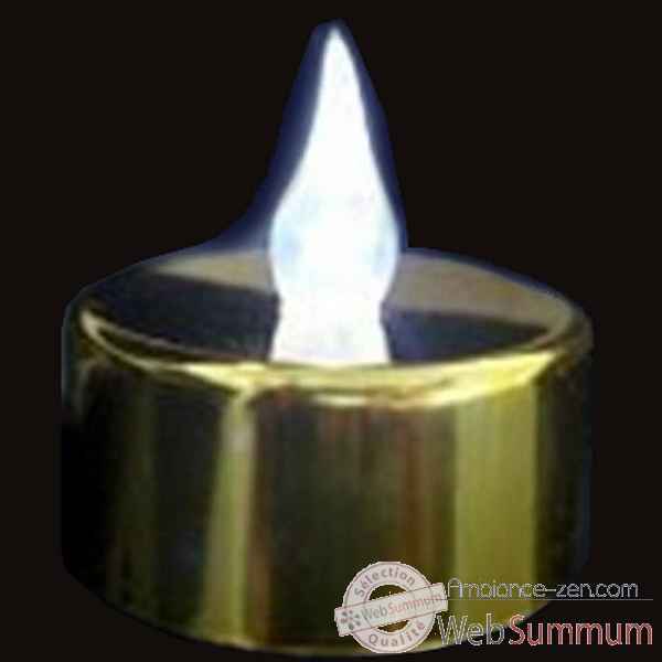12 bougies led dorees avec flammes blanches Produits Zen -CP03