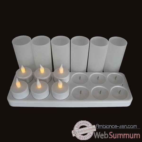 Set de 12 bougies led rechargeables Produits Zen -SCLR12