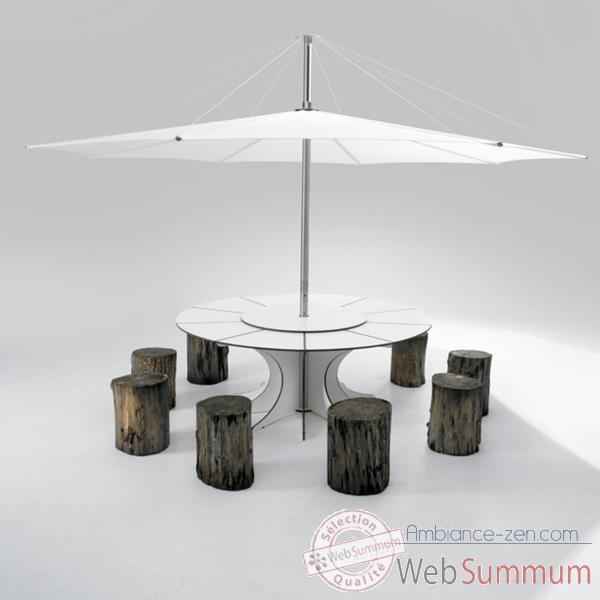 Table et parasol Extremis Arthur  Extremis pour 8 personnes, InUmbra -AROW08_IUW40